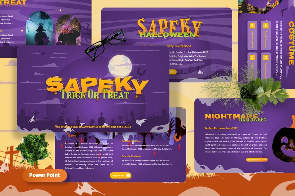 Sapeky - Template Powerpoint Halloween yang Menarik