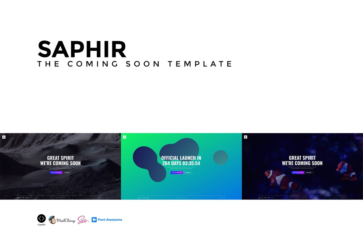Template Website Coming Soon SAPHIR - Siap Memikat Pengunjung Anda
