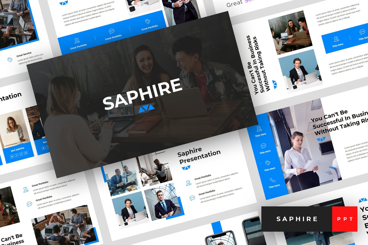 Saphire - Template PowerPoint Presentasi yang Menarik dan Profesional