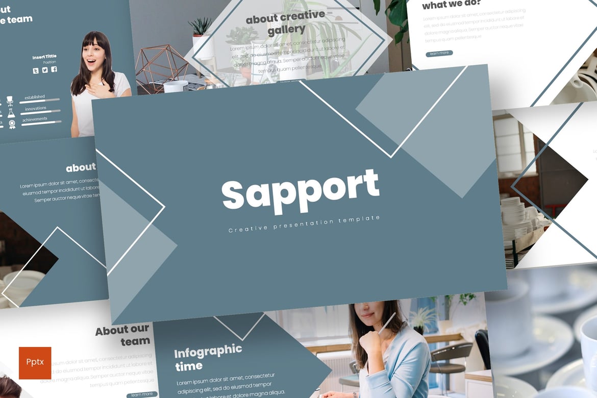 Sapport - Template PowerPoint Kreatif dan Minimalis