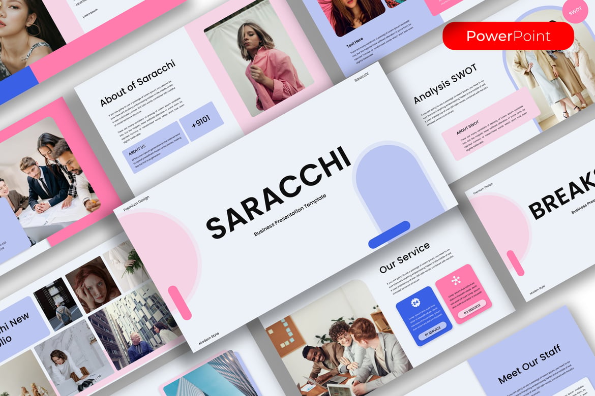 Saracchi – Template PowerPoint Bisnis yang Menarik dan Profesional