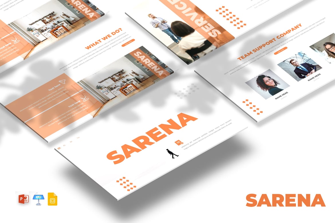 Template Presentasi Sarena - PowerPoint, Google Slides, dan Keynote yang Modern