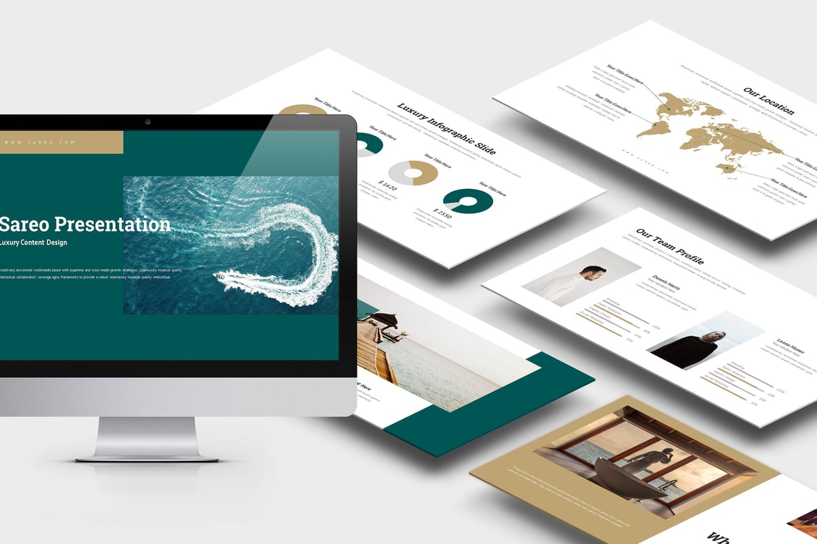 Sareo: Template PowerPoint Bisnis Mewah untuk Presentasi Sukses