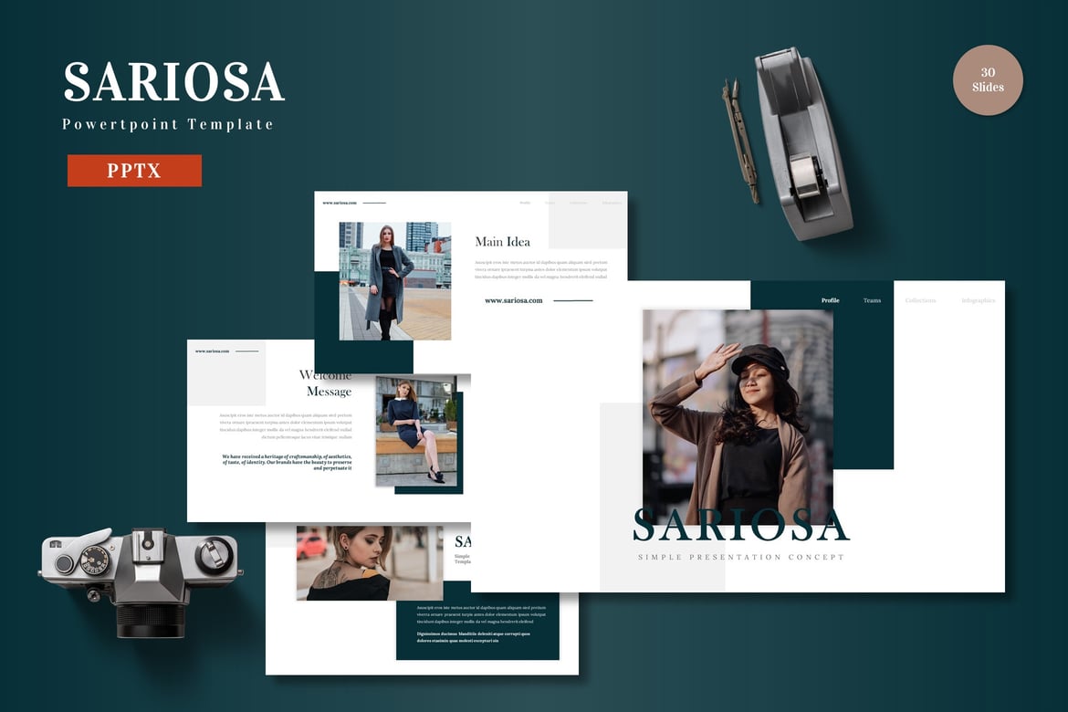Sariosa - Template PowerPoint Modern untuk Presentasi Menarik