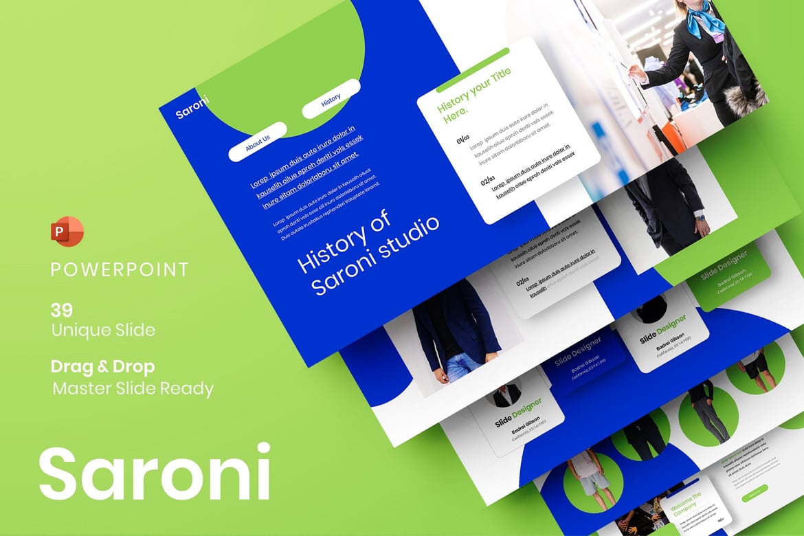 Saroni – Template Presentasi PowerPoint Profesional