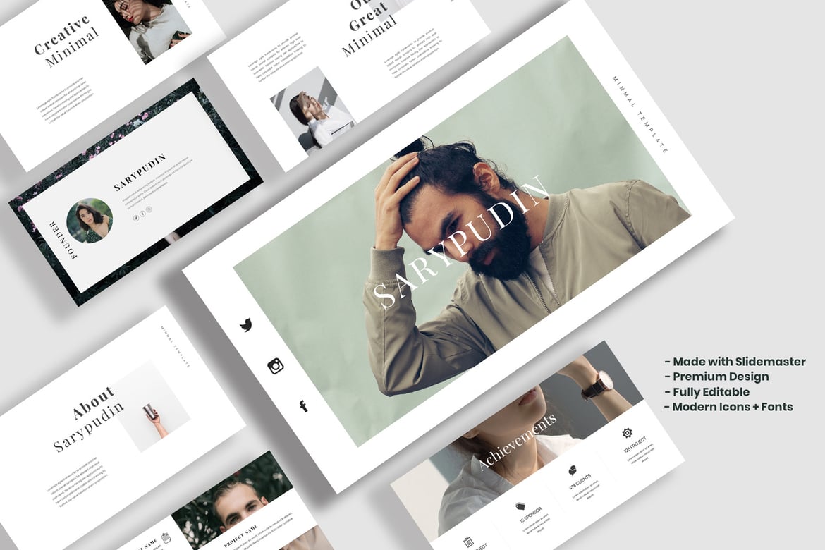 Sarypudin - Template Presentasi Hipster Modern