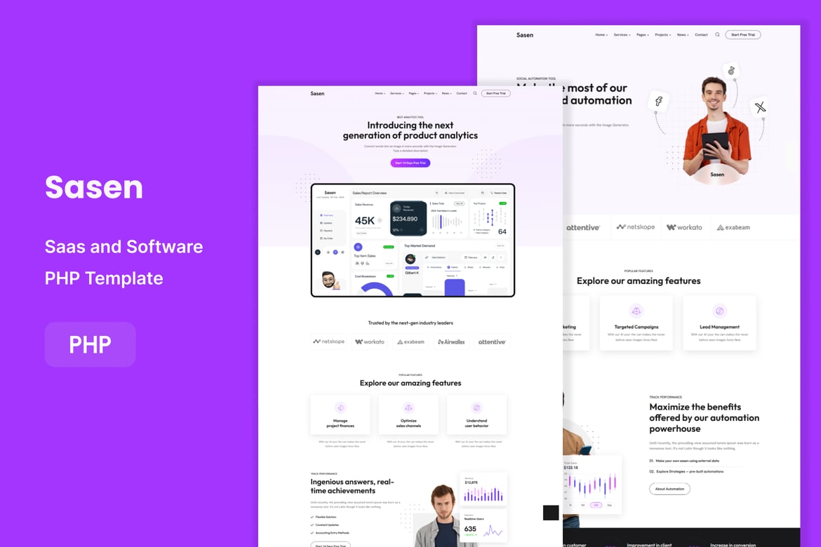 Sasen - Template Website PHP Modern dan Responsif untuk Berbagai Bisnis
