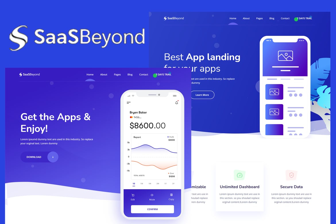 SassBeyond - Template Website Landing Page Modern untuk SaaS dan Software