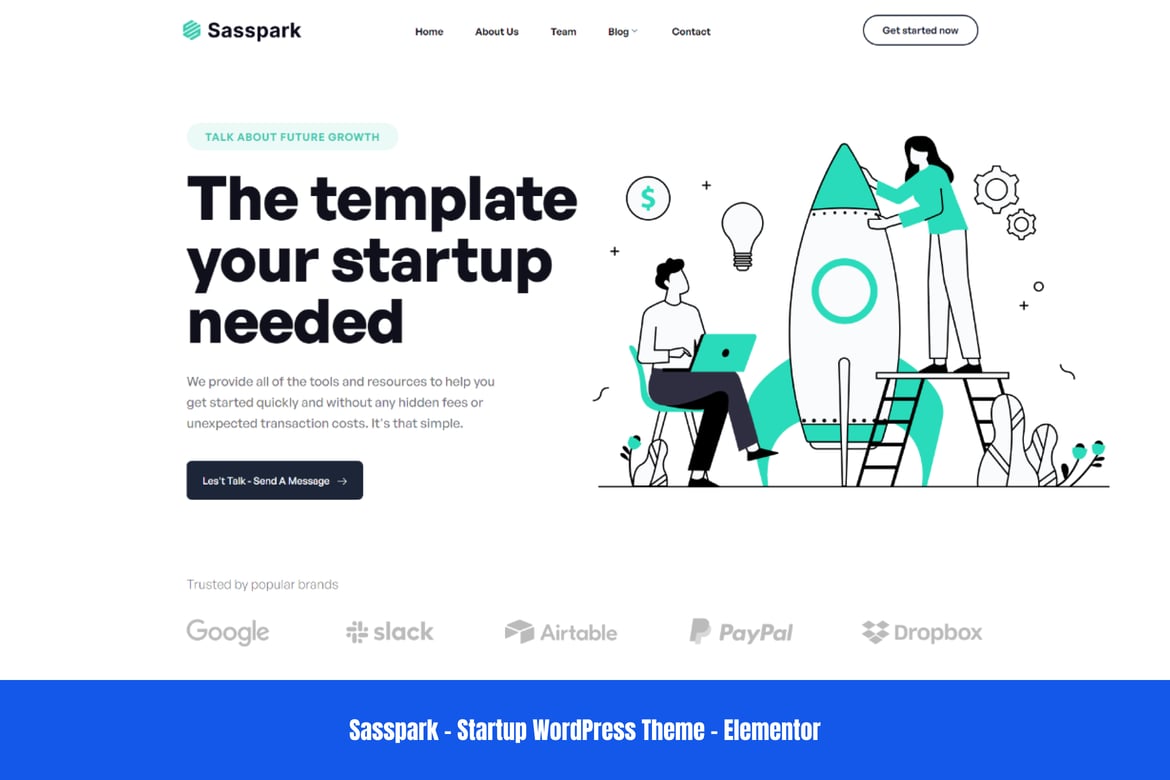 Sasspark - Tema WordPress Modern untuk Startup dan SaaS