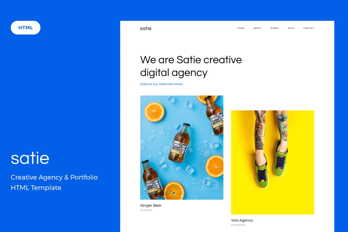 Satie - Template Website Kreatif untuk Agensi dan Portofolio