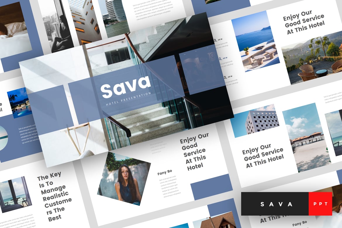 Template PowerPoint Hotel Sava - Solusi Presentasi Menarik untuk Bisnis Anda