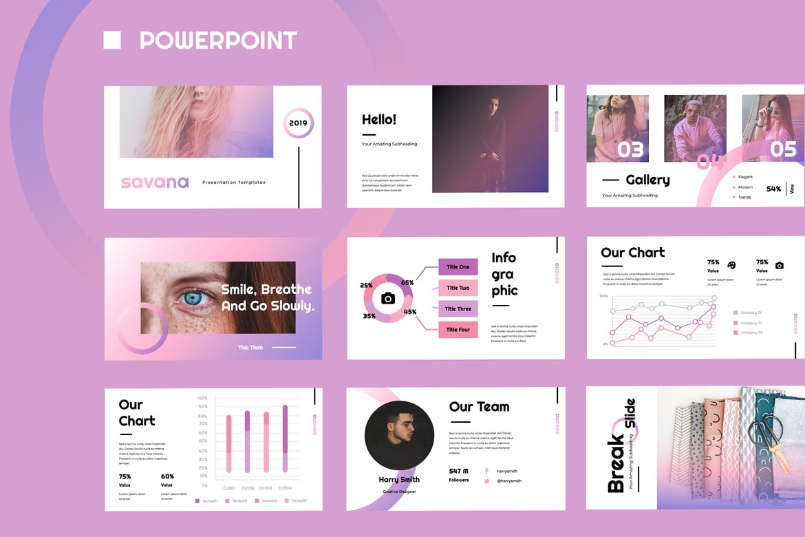 Template Powerpoint Savana yang Modern dan Stylish