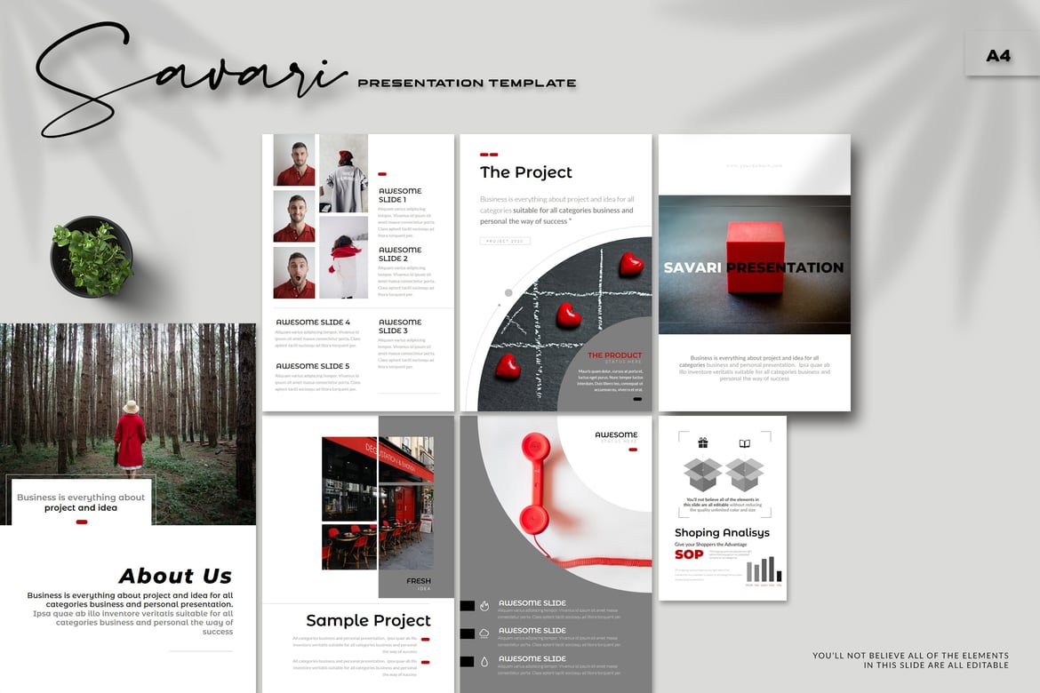 Template Presentasi Savari - Powerpoint A4 yang Menarik