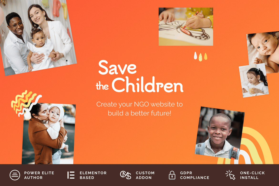 Tema WordPress Amal Save the Children untuk Organisasi Kemanusiaan