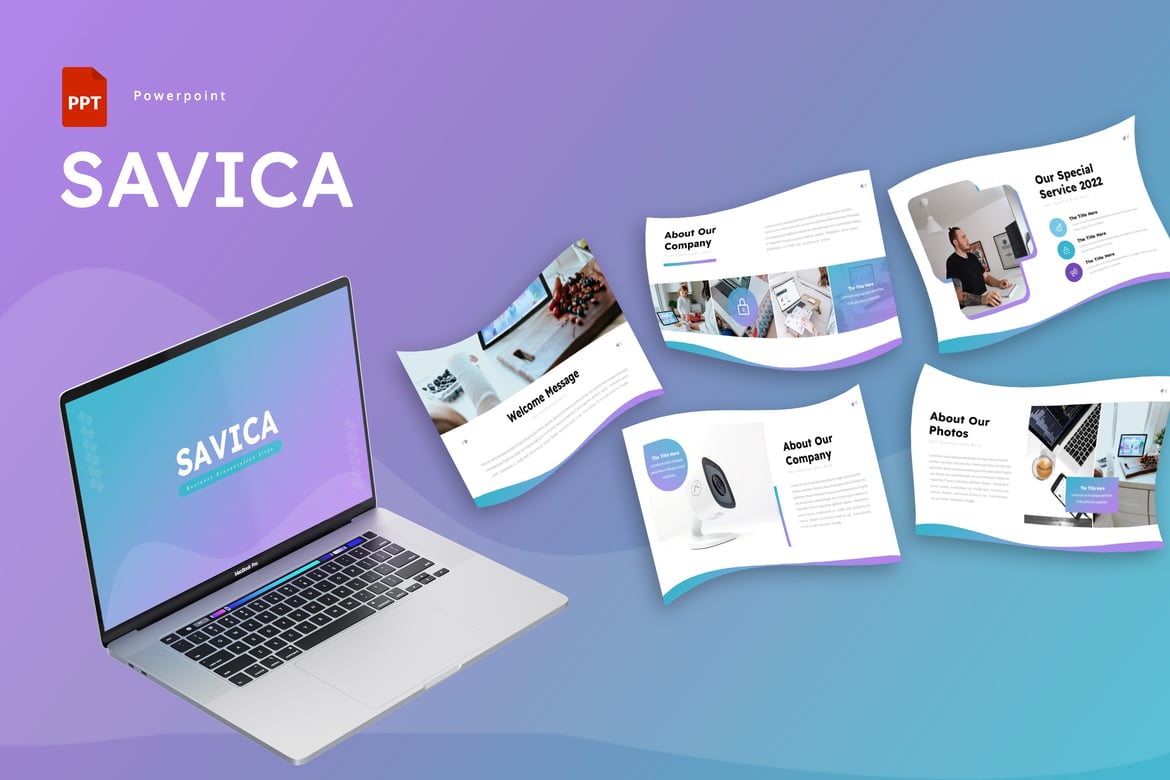 Savica - Template PowerPoint Serbaguna yang Menarik
