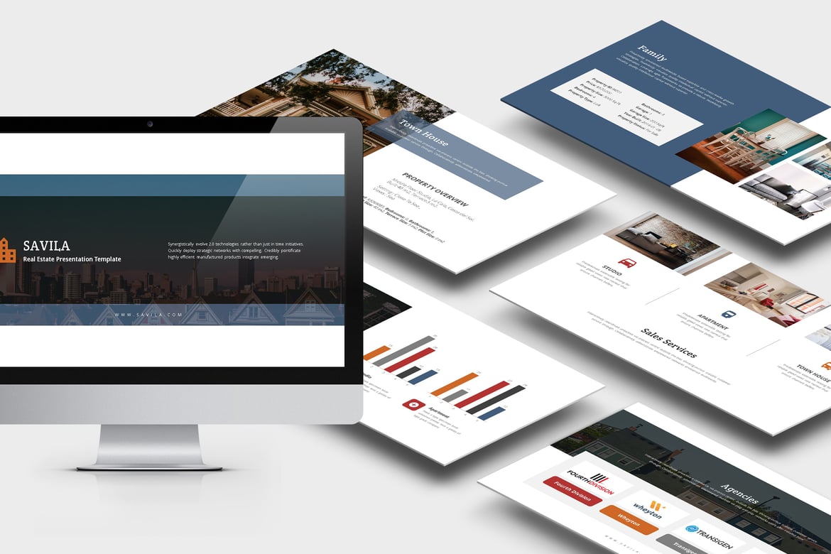 Savila: Template Powerpoint untuk Agen Properti & Real Estat