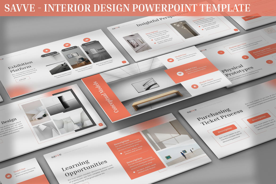 Savve - Template PowerPoint Desain Interior yang Menarik