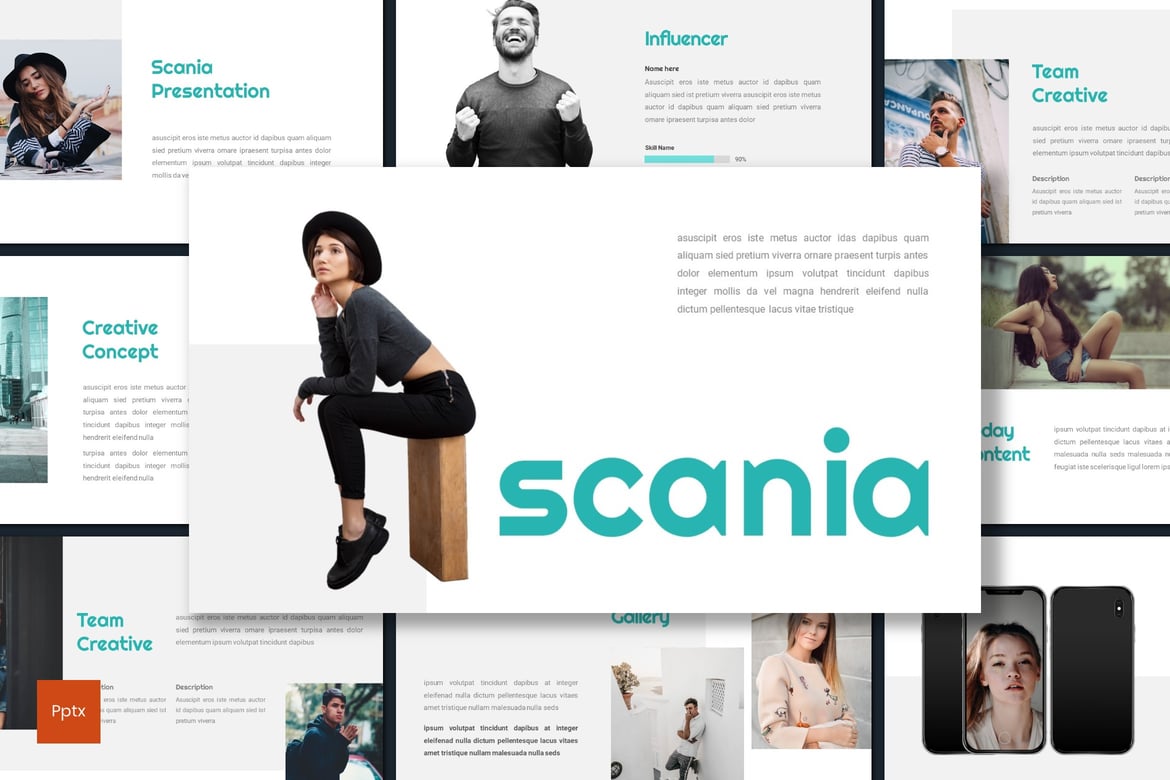 Template Presentasi Powerpoint Scania yang Minimalis dan Kreatif