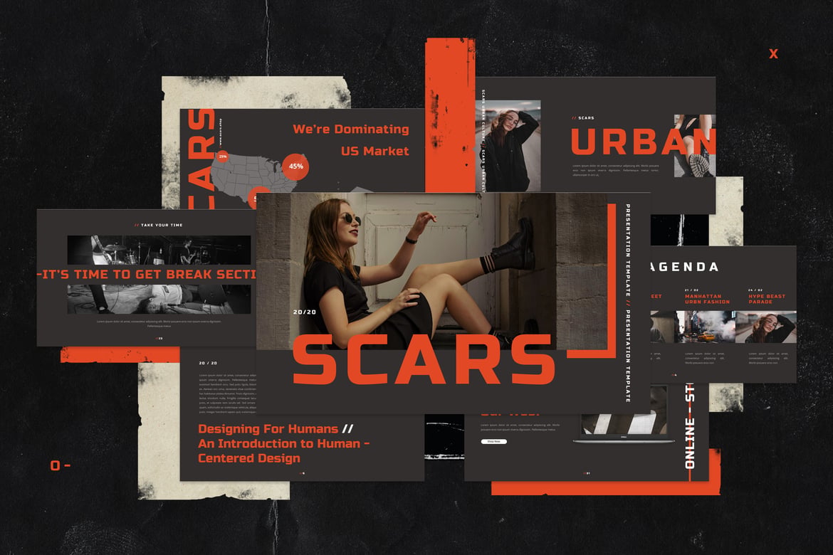 Template PowerPoint Scars: Presentasi Minimalis yang Menarik