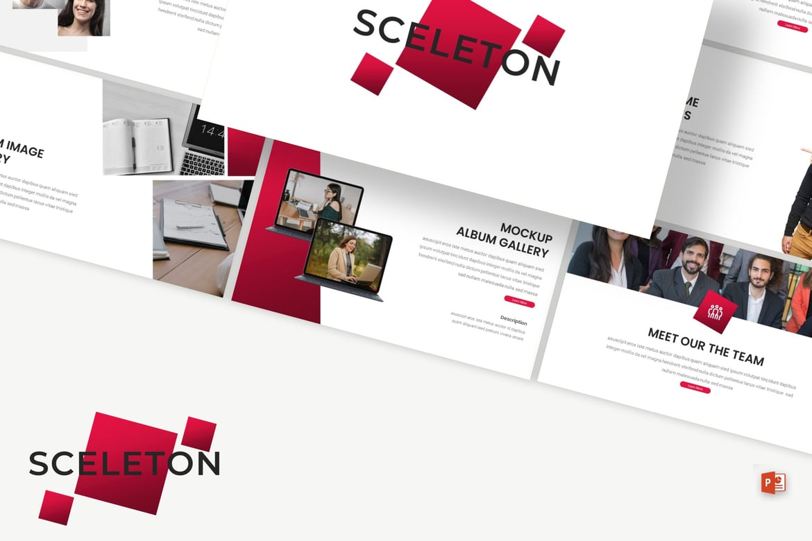 Template Presentasi Bisnis Sceleton yang Modern dan Elegan