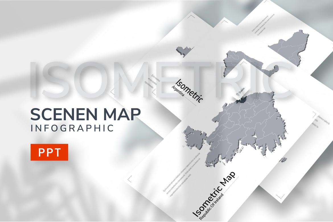 Template Presentasi Isometrik Scenen - PowerPoint yang Menarik