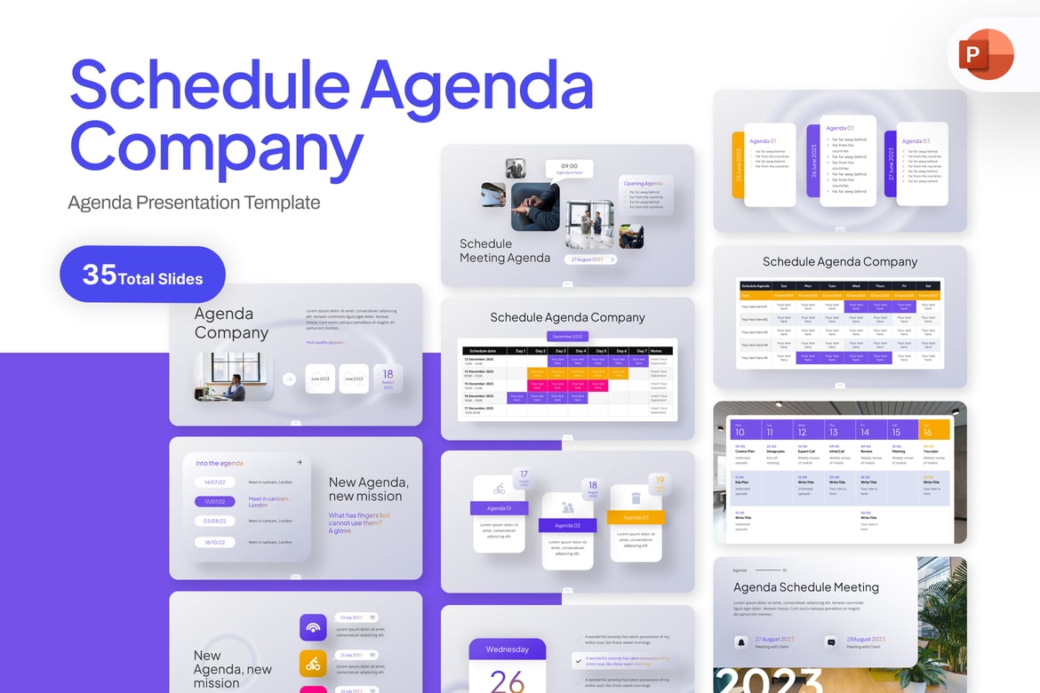 Template PowerPoint Agenda Rapat yang Efisien dan Profesional