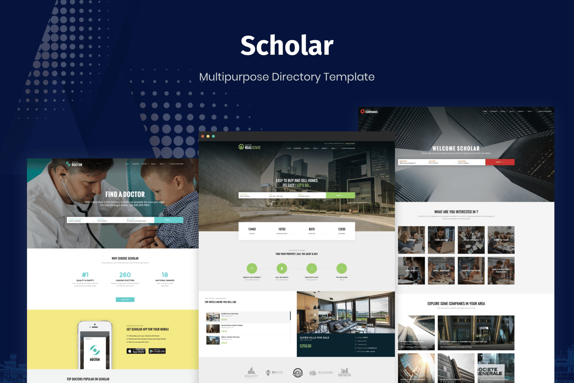 Template Web Serbaguna Scholar - Solusi Direktori Modern