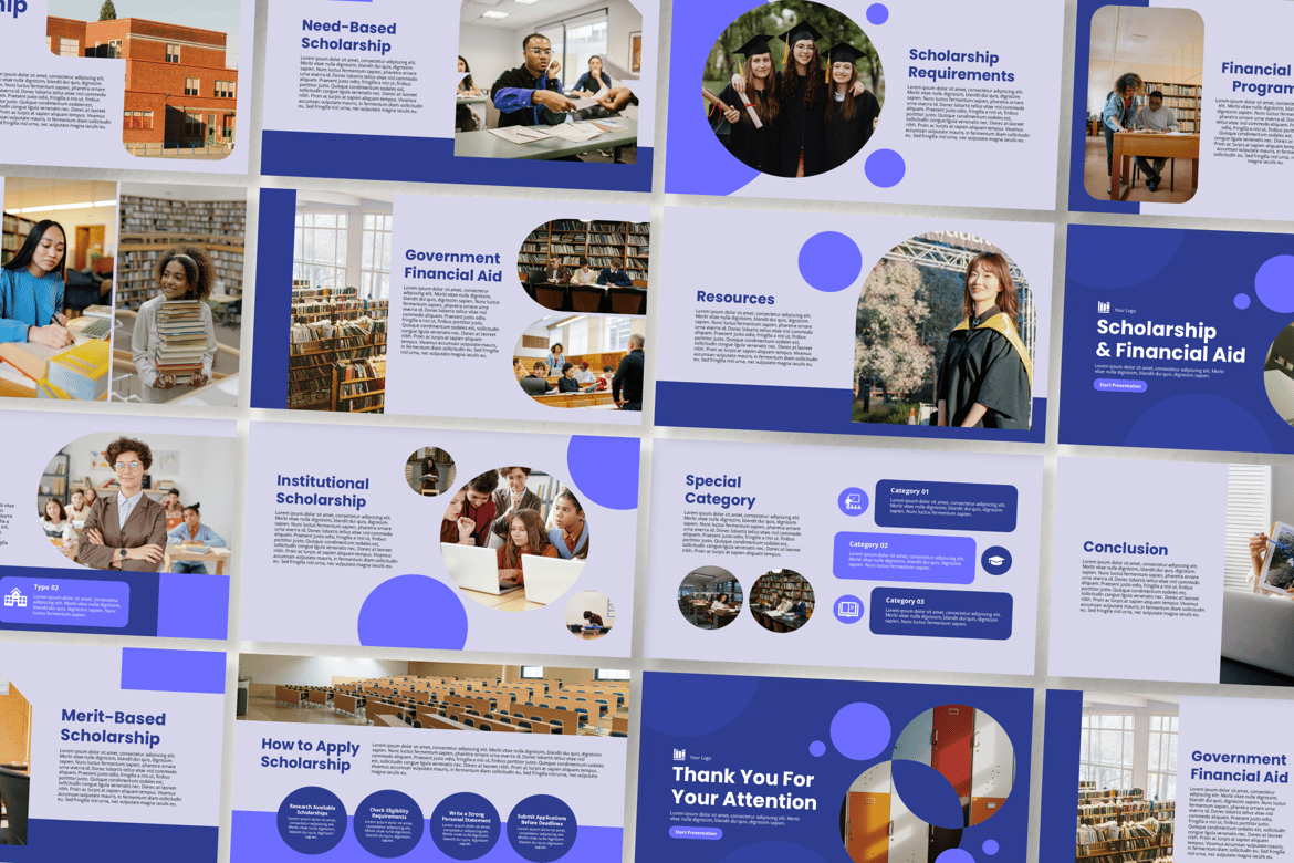 Template Presentasi Powerpoint Beasiswa & Bantuan Keuangan