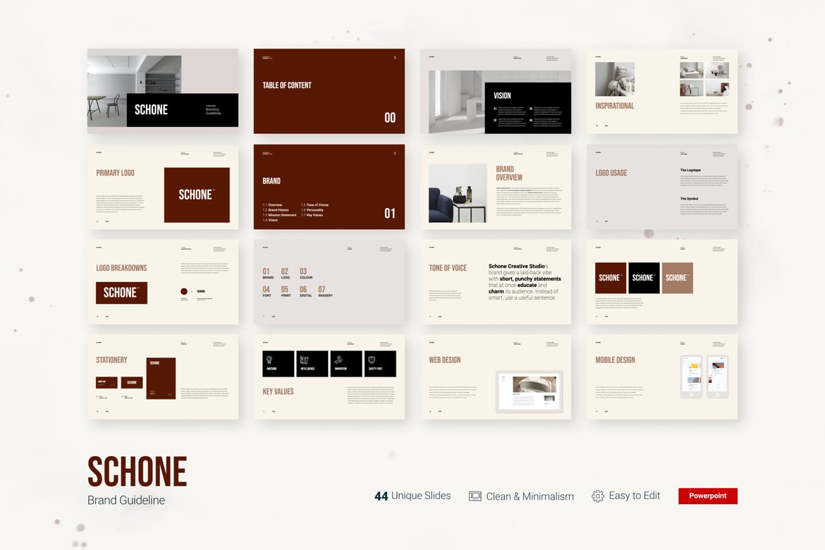 Template PowerPoint Schone - Solusi Presentasi Brand Anda