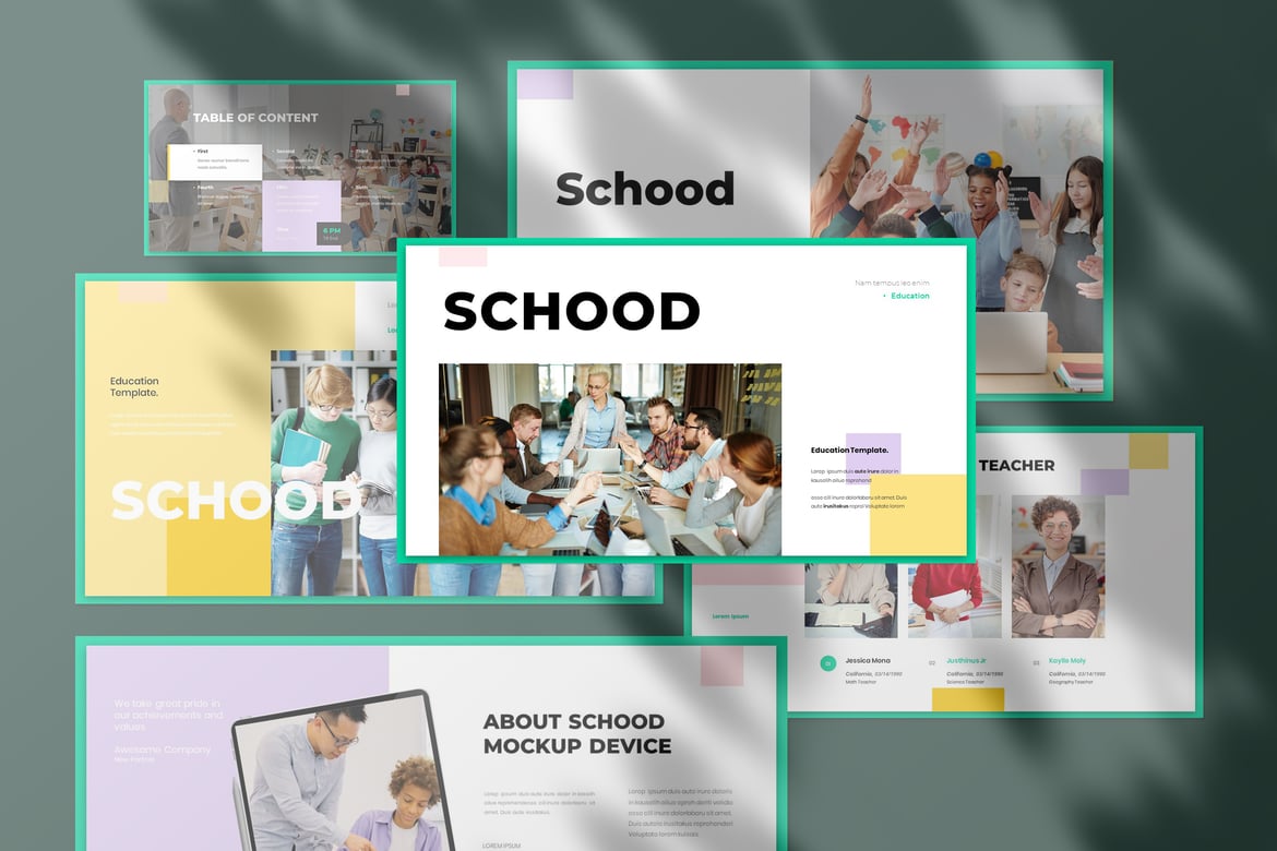 Template Presentasi PowerPoint Schood untuk Pendidikan dan Bisnis