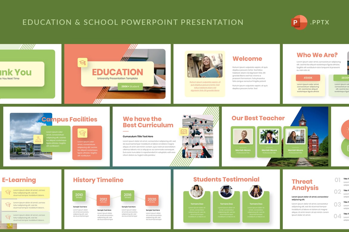 Template PowerPoint Sekolah & Pendidikan yang Menarik dan Profesional