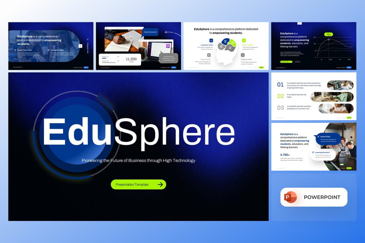 Template PowerPoint EduSphere untuk Pendidikan yang Modern dan Efektif