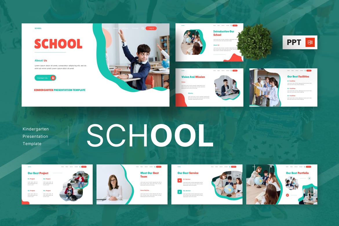 Template Presentasi Powerpoint untuk Kindergarten yang Kreatif