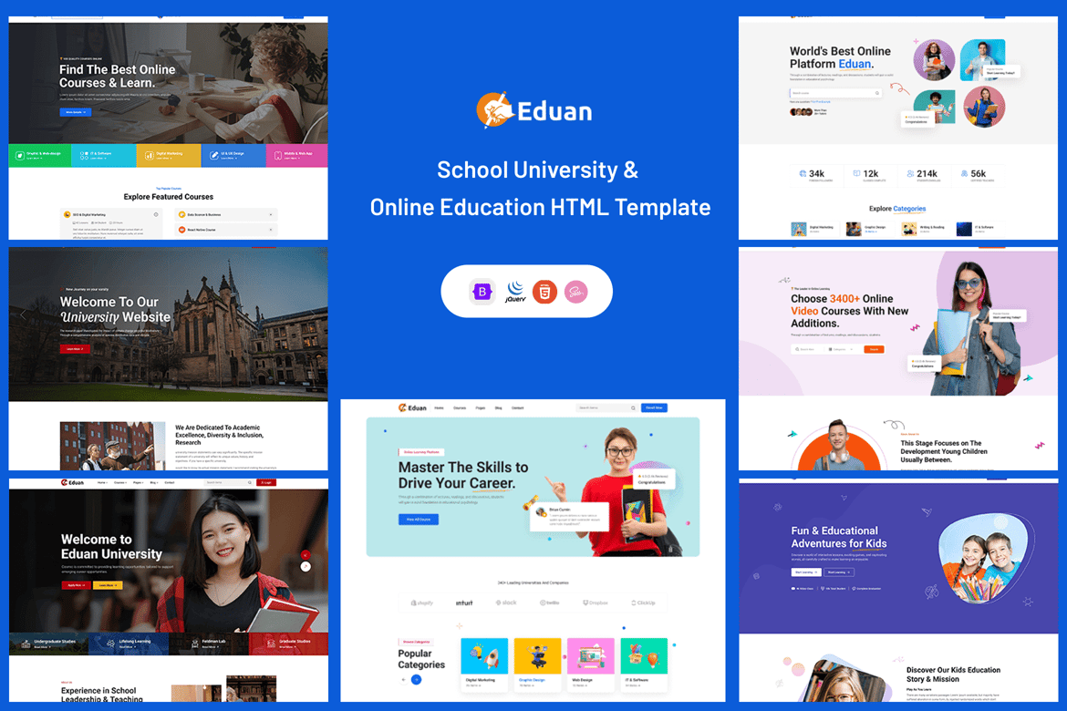 Template Website Pendidikan: Eduan untuk Sekolah dan Universitas