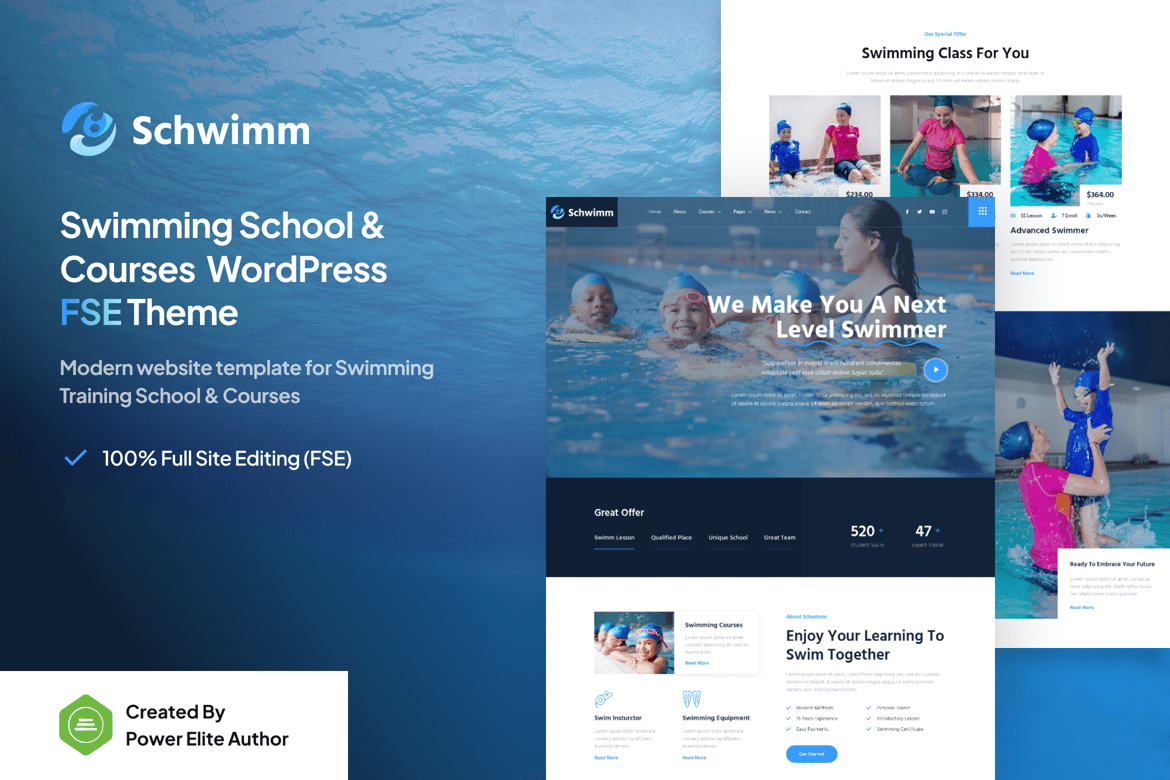 Schwimm – Tema WordPress Sekolah Renang dan Kursus yang Modern dan Responsif
