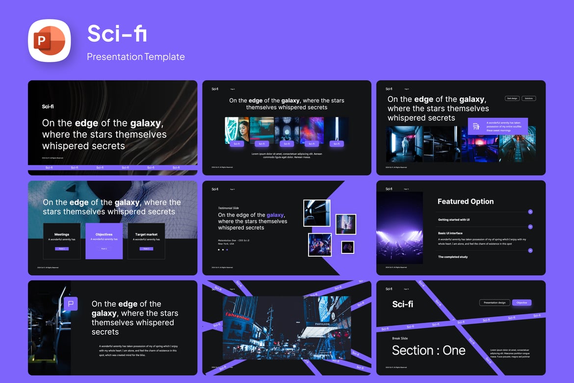 Template Presentasi Teknologi Sci-Fi yang Modern