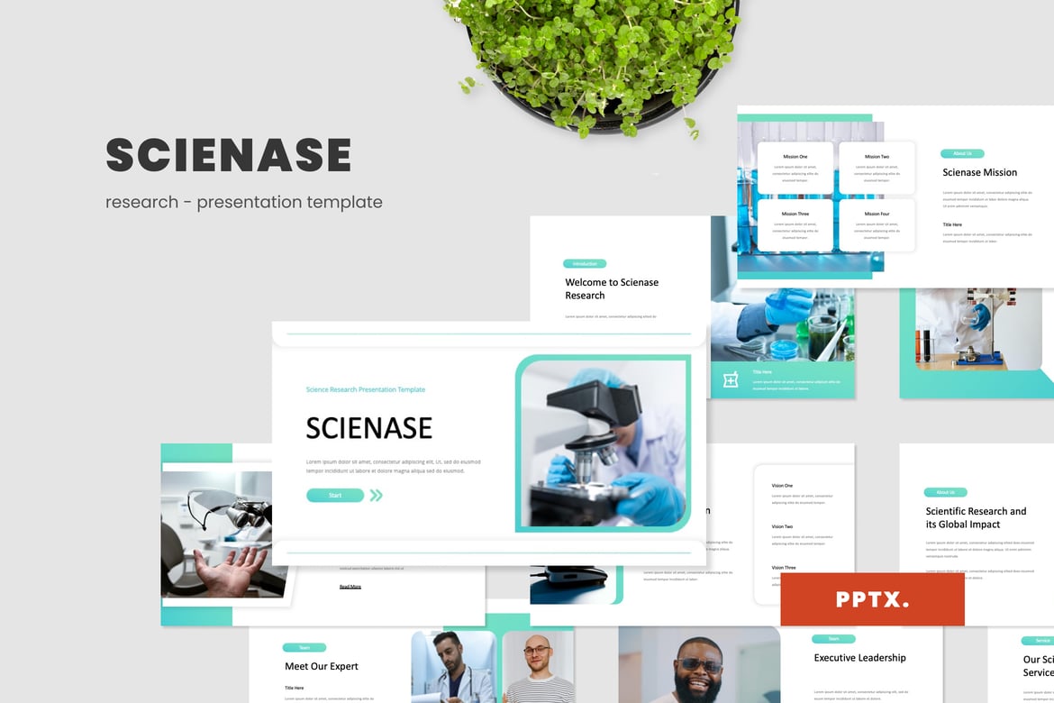Scienase - Template Powerpoint Penelitian yang Menarik