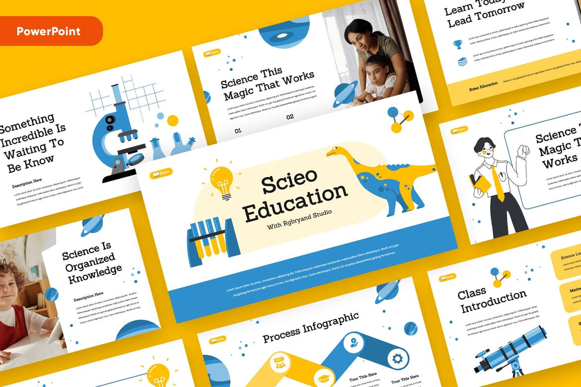 Template Powerpoint Edukasi Sains yang Profesional dan Menarik