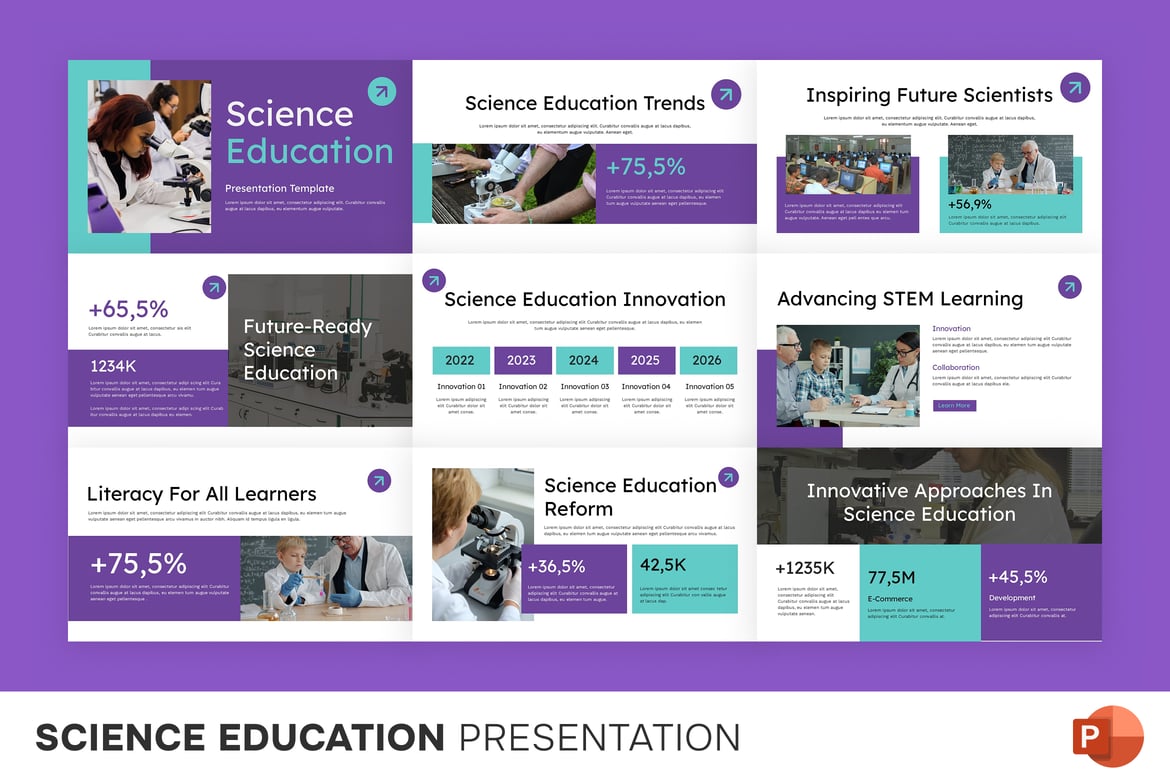 Template Presentasi Pendidikan Sains yang Menarik dan Interaktif