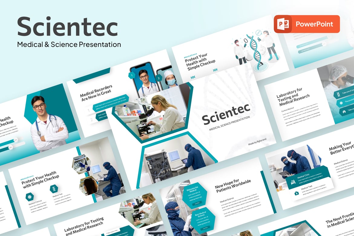 Template Powerpoint Medis & Sains - Scientec