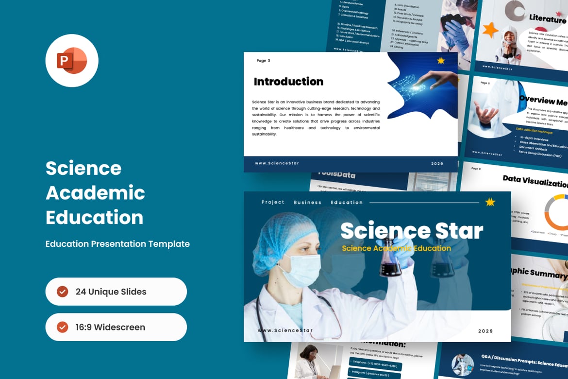 Template Presentasi Ilmiah - PowerPoint Modern
