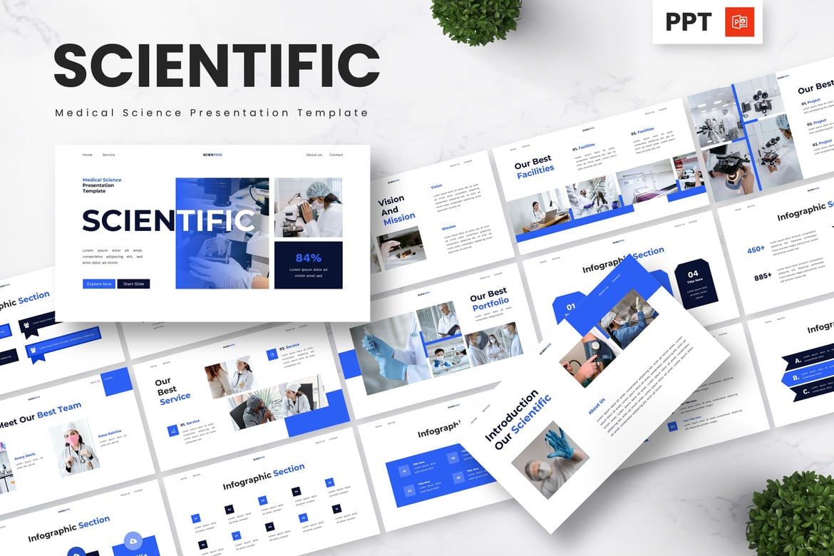 Template Powerpoint Ilmu Kedokteran dan Sains yang Menarik