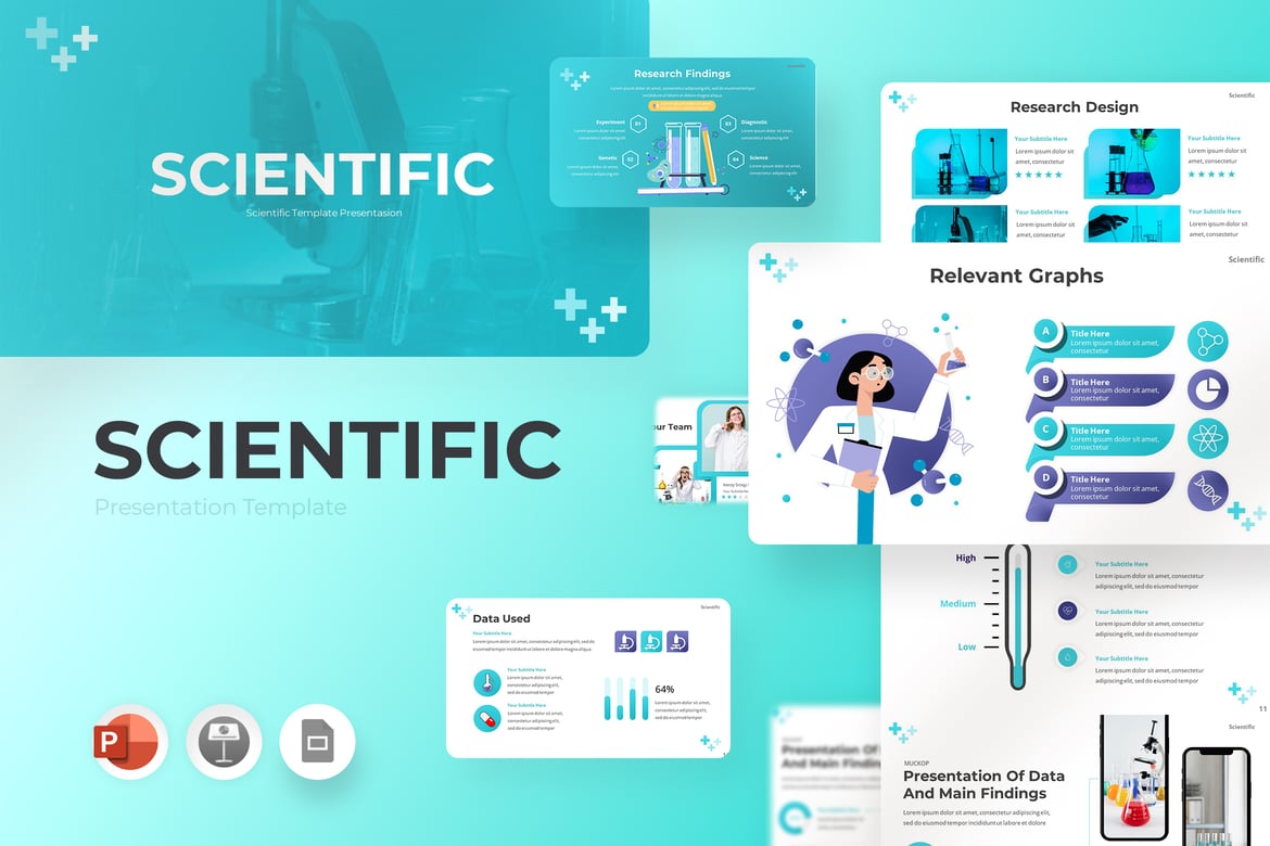 Template Powerpoint Ilmiah yang Kreatif dan Elegan