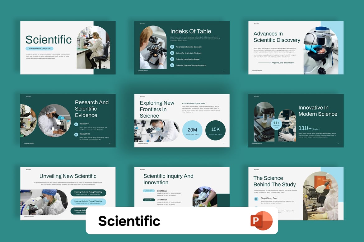 Template PowerPoint Ilmiah yang Profesional dan Menarik