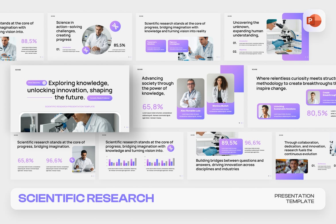 Template PowerPoint Penelitian Ilmiah Modern dan Menarik