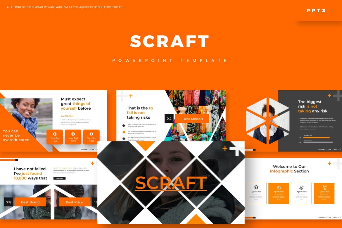 Scraft - Template Powerpoint Serbaguna yang Menawan