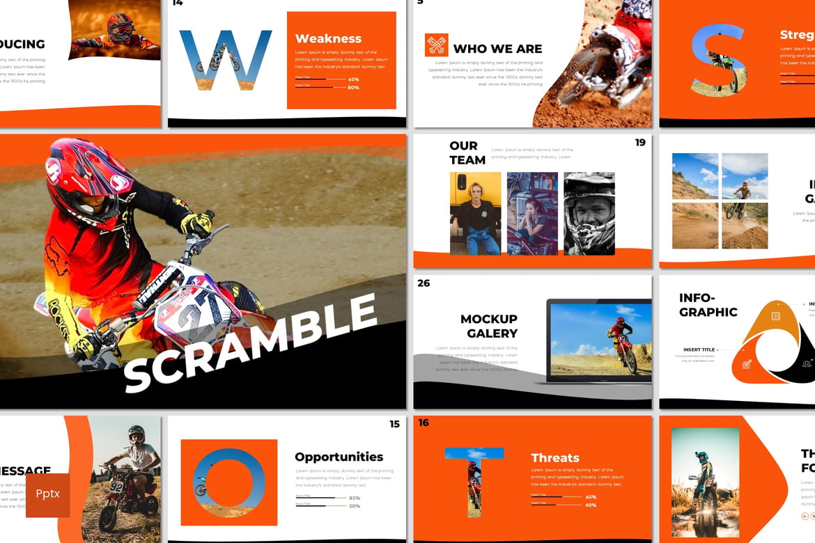 Scramble - Template Presentasi PowerPoint Kreatif dan Minimalis