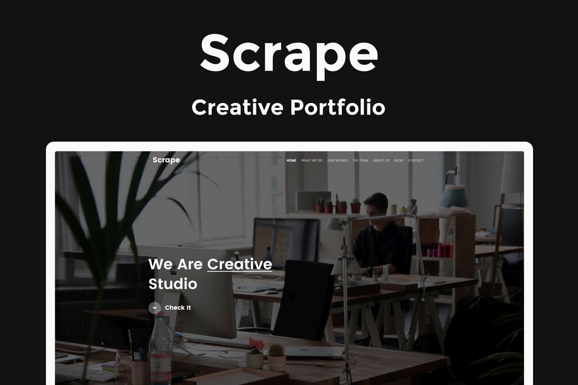 Scrape - Template Website Portofolio Kreatif yang Modern