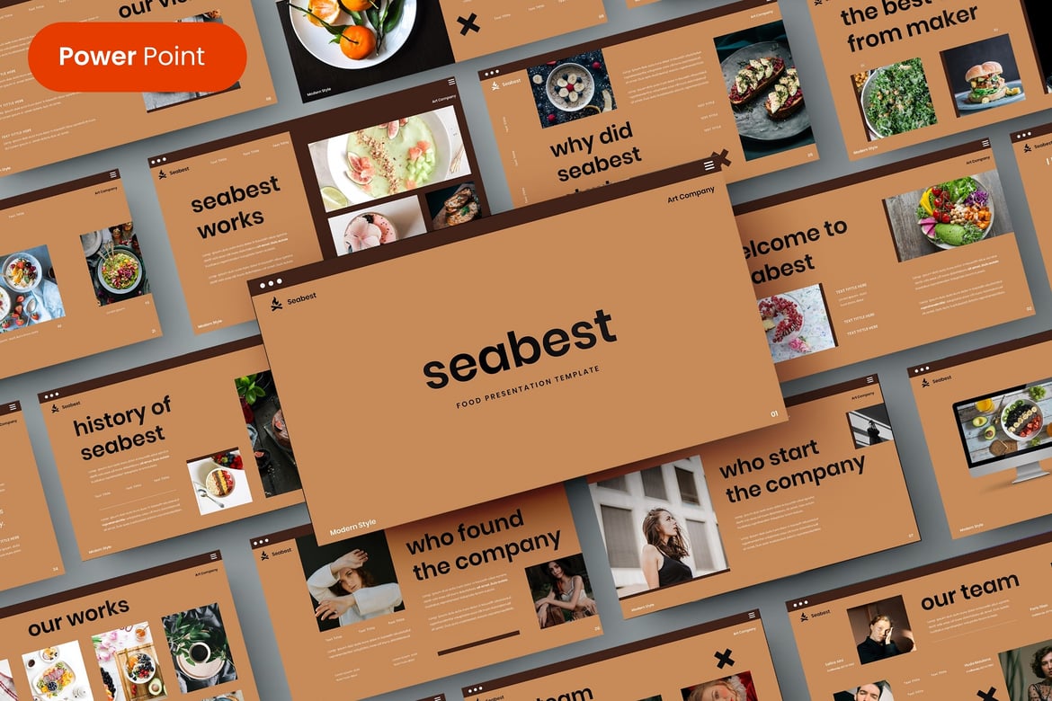 Seabest – Template PowerPoint Bisnis yang Menarik
