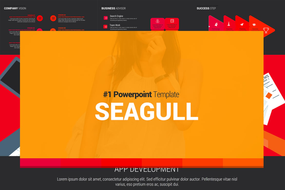 Template PowerPoint SEAGULL: Kreatif dan Menarik untuk Presentasi Anda